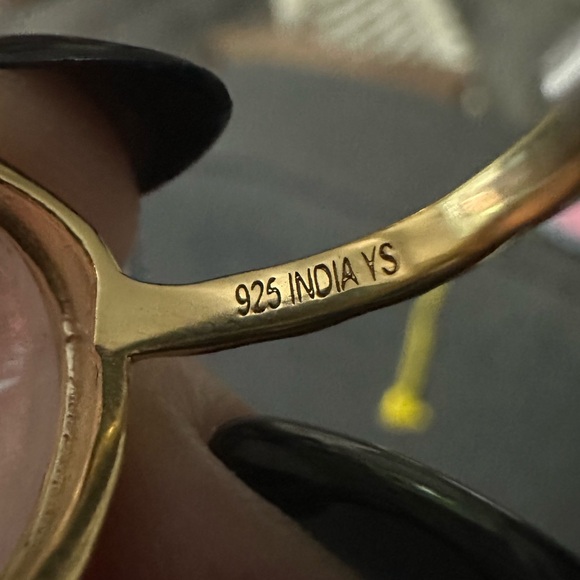 14K Gold Plated 925 Sterling Silver Rainbow Moonstone Ring 7 - Picture 10 of 13